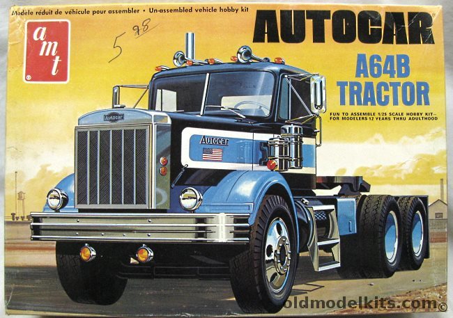 AMT 1/25 Autocar A64B Tractor Semi Truck, T526 plastic model kit